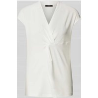 Weekend Max Mara T-Shirt mit Raffung Modell 'NEGOZI' in Weiss, Größe XXL von Weekend Max Mara