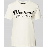 Weekend Max Mara T-Shirt mit Rundhalsausschnitt Modell 'ZIRLO' in Offwhite, Größe L von Weekend Max Mara