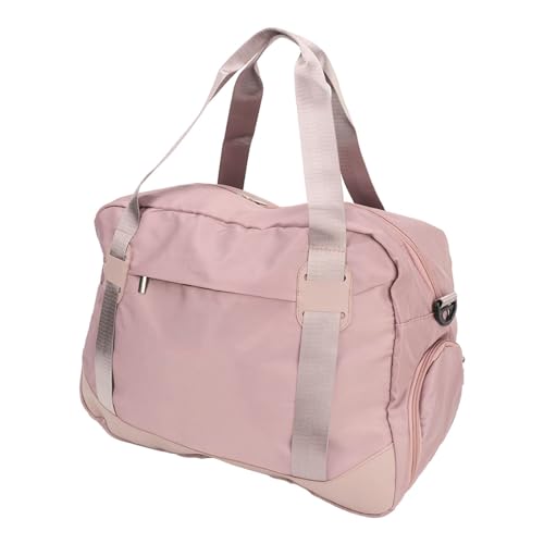 Reisetasche, Große Kapazität, Verschleißfeste Wochenendtasche aus Rosa Nylon, Stilvolles, Ergonomisches Design für Frauen auf Reisen von Weikeya