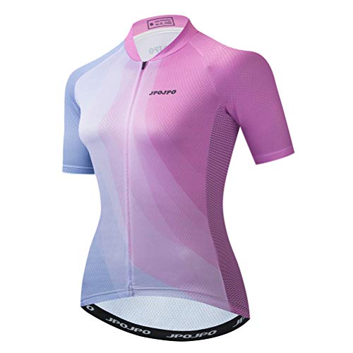 Damen Radtrikot Fahrradshirt Sommer Kurzarm Fahrradbekleidung, Cu0034, Small von WeimoMonkey