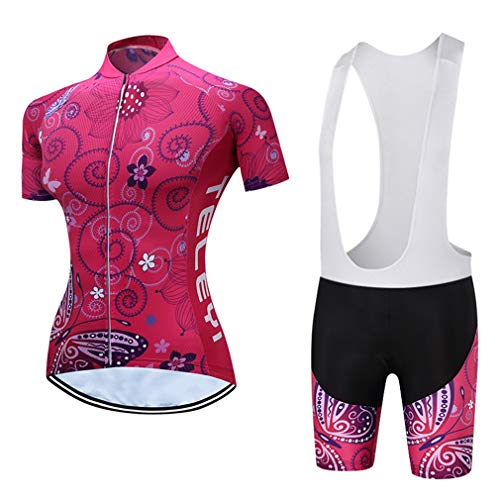 Sommer-Fahrradtrikot für Damen Gr. X-Large, Lätzchen Team Rosa von WeimoMonkey