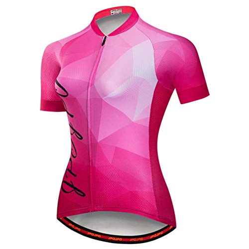 WeimoMonkey Damen Sommer Radtrikot Rennrad Shirt MTB Bike Jersey Top Gr. XXX-Large, rose von WeimoMonkey