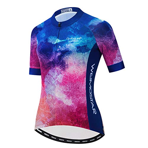 Radtrikot Frauen Damen Fahrrad Top Fahrrad MTB Shirt Kurzarm Mountain Road Kleidung Sommer Racing Reiten Top Atmungsaktiv M. von Weimostar