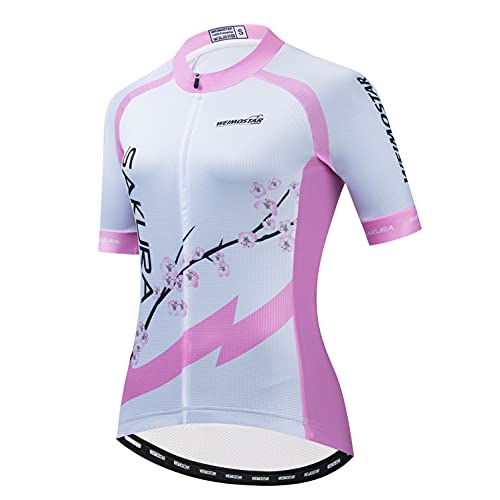 Radtrikot Frauen Damen Fahrrad Top Fahrrad MTB Shirt Kurzarm Mountain Road Kleidung Sommer Racing Reiten Top Team Uniform M. von Weimostar