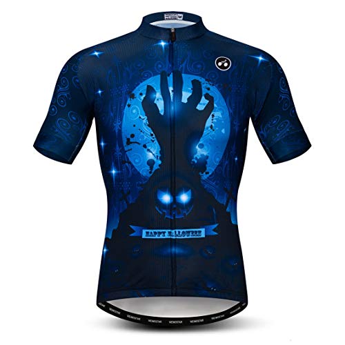 Radtrikot Herren MTB Trikot Reißverschluss Kurzarm Biker Racing Tops Mountain Road Bekleidung Fahrrad Shirts Jacke Sommer Fahrrad Bluse für Herren Atmungsaktiv Schnelltrocknend Größe XXL von Weimostar