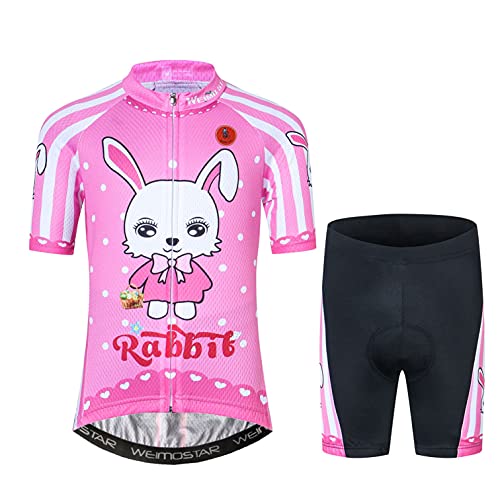 Radtrikot Shorts Set gepolstert Kinder Fahrrad Top Anzug Kinder Fahrrad MTB Shirt Boy Girl Mountain Road Kleidung Short Racing Reitstrumpfhose M. von Weimostar