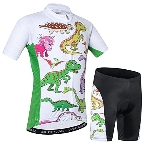 Radtrikot Shorts Set gepolstert Kinder Fahrrad Top Anzug Kinder Fahrrad MTB Shirt Boy Girl Mountain Road Kleidung Short Racing Reitstrumpfhose M. von Weimostar