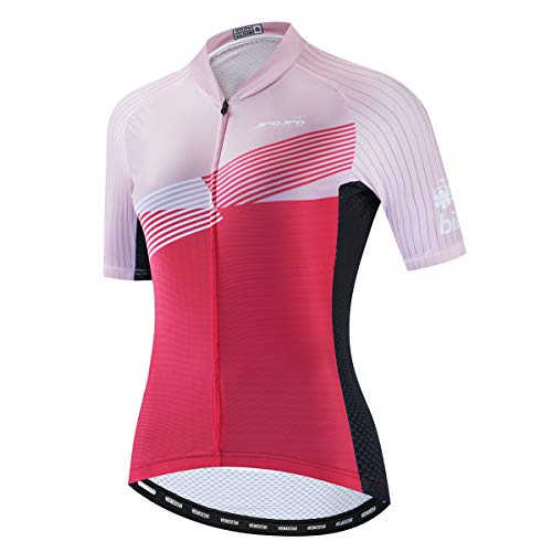 Weimostar Frauen Radtrikot, Radsporthemden für Frauen MTB Jersey Hochatmbare Fahrradbekleidung Quick Dry von Weimostar