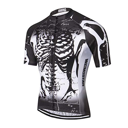 Weimostar Herren Radfahren Sweatshirt Outdoor Mountainbike Kleidung schnell trocknen Sportbekleidung Skull XL von Weimostar