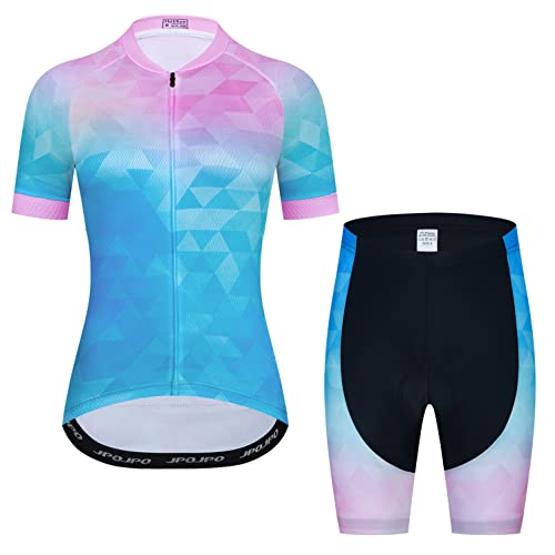 weimostar Radtrikot-Shorts-Set, Damen, Bike-Top-Anzug, Reißverschlusstaschen, Damen-Fahrradbekleidung, 45, 36 von Weimostar