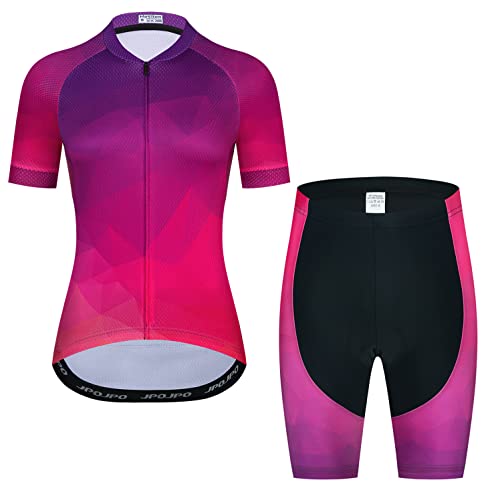 weimostar Radtrikot-Shorts-Set, Damen, Bike-Top-Anzug, Reißverschlusstaschen, Damen-Fahrradbekleidung, 54, 42 von Weimostar