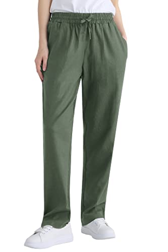 Weintee Damen Leinenhose mit weitem Bein und Taschen, Oliv/Blatt für mich (Leaf It to Me), XXX-Large Mehr von Weintee