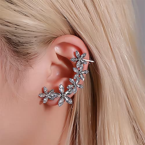 Wendalern Ohrclip Ohrring Kubischer Zirkonia Strass Ohrstecker Krabbler Ohrring Funkelnd Cz Cluster Ohrmanschette Wickel Ohrring Pfosten Ohrringe Ohrmuscheln Schmuck Für Damen Mädchen von Wendalern