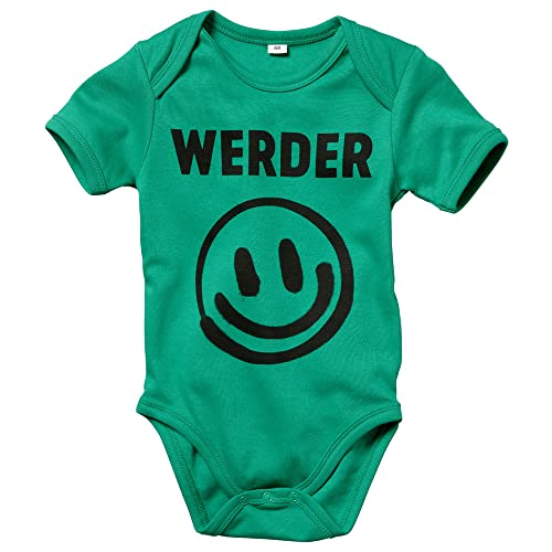 Werder Bremen SV GOTS Baby Body Smiley grün Gr. 74 von Werder Bremen