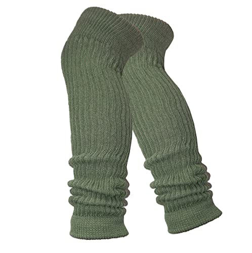 Weri Spezials Kinder Stulpen - Wärmeschutz für Beine und Schoppersocken. Gut für Sport Ballet Fitness und kühle Tagen! In Mehreren Länge- und Farbvariationen! (55 cm, Olive 55) von Weri Spezials