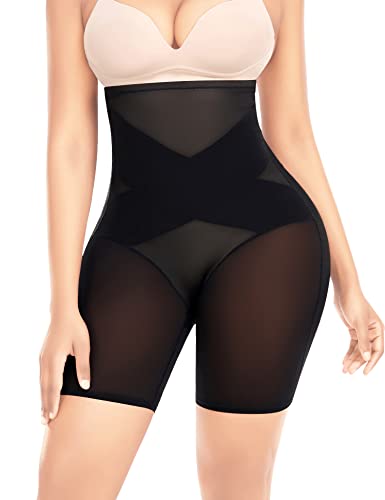 Werkiss Bauchweg Unterhose Damen Shapewear Miederhose Hohe Taille Unterwäsche Figurenformend Bauchkontrolle Body Shaper Leggings Miederpants(#1 Schwarz, 3XL) von Werkiss