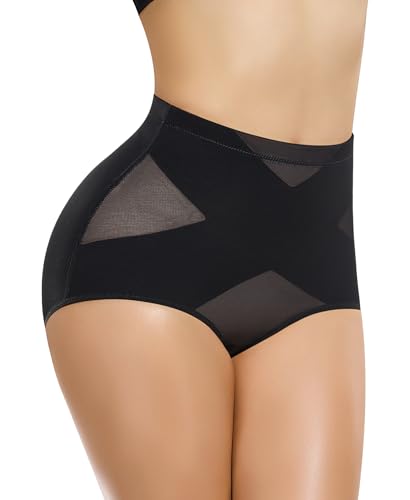 Werkiss Shapewear Damen Bauchweg Unterhose Bauch Weg Unterwäsche Bauchkontrolle Miederhose Figurformender Miederpant Body Shaper(#2 Schwarz Mix, S) von Werkiss