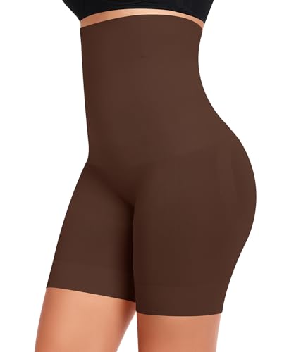 Werkiss Shapewear Damen Bauchweg Unterhose Hohe Taille Shapewear Miederhose Figurenformend Miederpant Bauchkontrolle Unterwäsche Leggings Body Shaper(Kaffee, S) von Werkiss