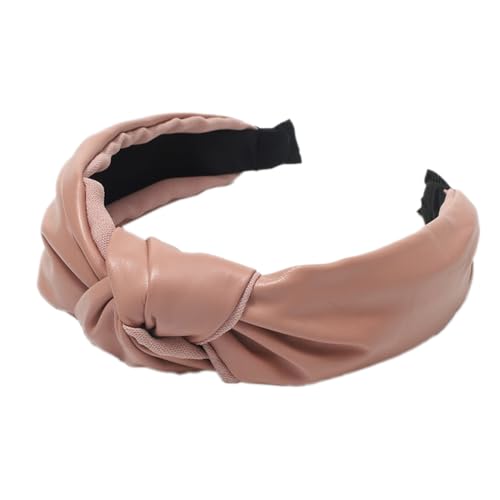 1 Stück Geknotetes Stirnband Damen,Boho Haarbänder,Breit Haarband,Damen Stirnbänder,Twist Haarreifen,Mode Haar Accessoires Haarschmuck Zubehör für Damen und Mädchen,Rosa von Whakano