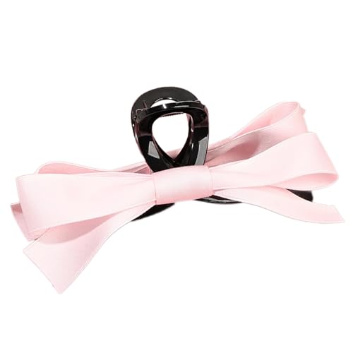 1 Stück Haarspangen mit Schleife,Haarklammer für Damen,Kunststoff Haarklauenclip Haarnadel,Mode Haarspangen,Dekoration Haarklammern,Haarschmuck Clips für Mädchen und Frauen,Rosa A von Whakano