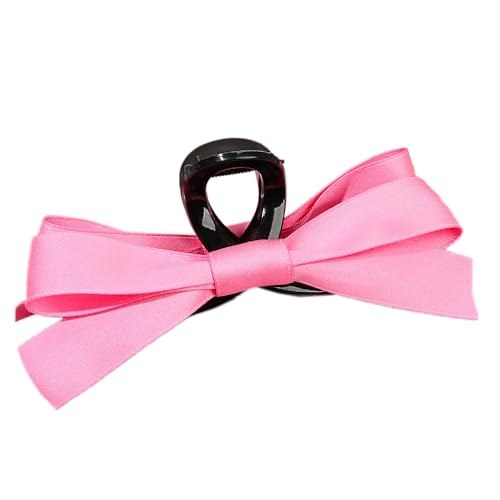 1 Stück Haarspangen mit Schleife,Haarklammer für Damen,Kunststoff Haarklauenclip Haarnadel,Mode Haarspangen,Dekoration Haarklammern,Haarschmuck Clips für Mädchen und Frauen,Rosa B von Whakano