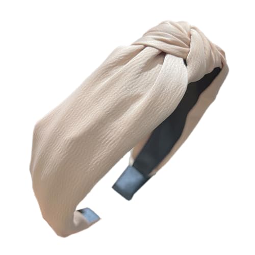 1 Stück Modisch Geknotetes Haarreifen für Damen,Breite Stirnband,Haarband mit knoten,Stoff Haarreif Haarschmuck für Damen und Mädchen,Hochzeit,Party,Bühne,Urlaub,Yoga,Gesicht waschen,Khaki von Whakano