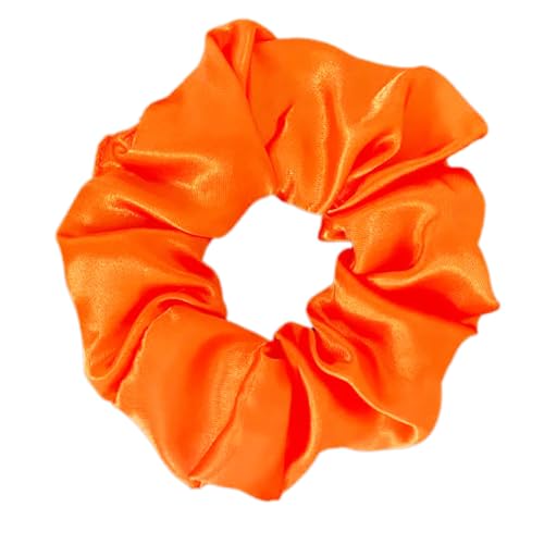 4 Stück Haargummis,Elastische Haarbänder,Weiche Scrunchies,Haare Ringe,Mehrweg Gummibänder,für Pferdeschwanz,Lange Haare Oder Dicke Lockige Mädchen Damen Haarschmuck,Orange von Whakano