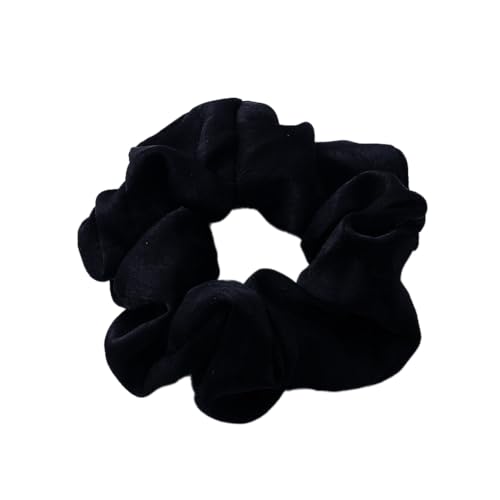 5 Stück Samt Scrunchies Haargummis für Damen,Einfarbige Elastische Dicke Bänder,Haargummis Elastische Haarbänder,Haare Ringe,Haarring des Dickdarms,Haargummi Haare Ringe Damen,Schwarz von Whakano