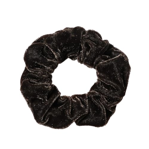 5 Stück Samt Scrunchies Haargummis für Damen,Gummibänder Haarbänder,Elastische Dicke Bänder,Haare Ringe Haarschmuck,Pferdeschwanzhalter,Haarring des Dickdarms für Mädchen Damen,Braun von Whakano