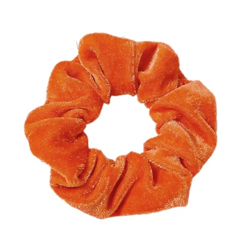 5 Stück Samt Scrunchies Haargummis für Damen,Gummibänder Haarbänder,Elastische Dicke Bänder,Haare Ringe Haarschmuck,Pferdeschwanzhalter,Haarring des Dickdarms für Mädchen Damen,Leuchtendes Orange von Whakano