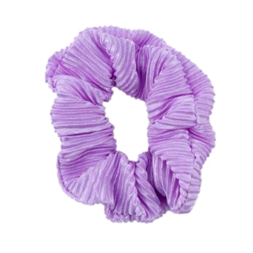 6 Stück Zerknittert Haargummis,Elastische Haargummi Scrunchies,Einfarbig Haare Ringe,Haarschmuck Kopfbedeckung,Haarbänder für Pferdeschwanz Frauen Mädchen Damen,Hellviolett von Whakano