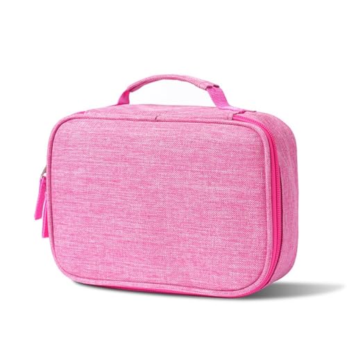 Whakano Großer Federmäppchen,Mehrschicht Bleistift Wrap Kasten,Federtaschen Unisex,Tragbare Mäppchen Organizer,Kapazität Pencil Case für Künstler,Schule & Büro,Schulbedarf,Schulmäppchen,Rosa von Whakano