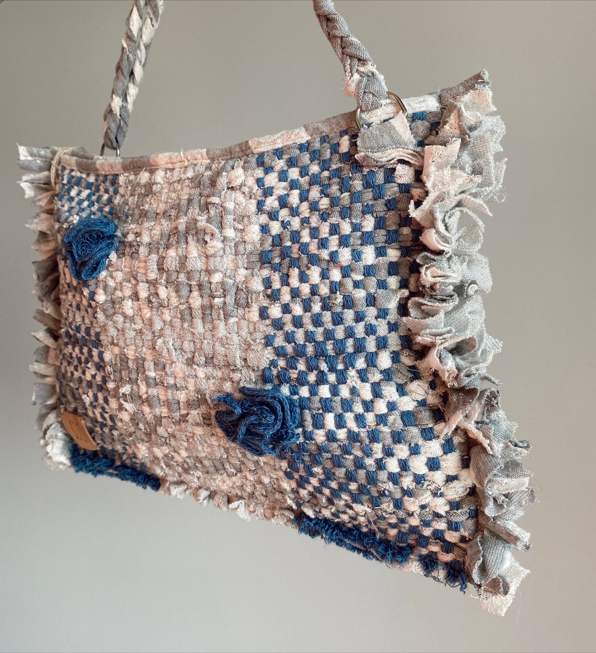 Damen Accessoires | Handtasche Aus Recyceltem Textil Crossbody Geldbörse Zero Waste Baumwolle von WhereKnitsHappen