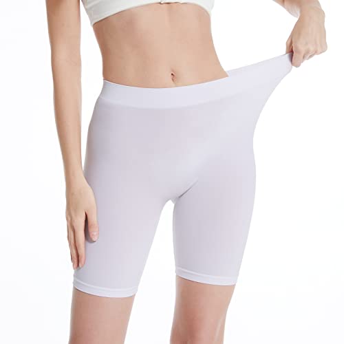 Wiespodex Slip Shorts, Bequeme Boyshorts Höschen für Yoga, Anti-Chafing Spandex Shorts für Unterkleid Weiß von Wiespodex