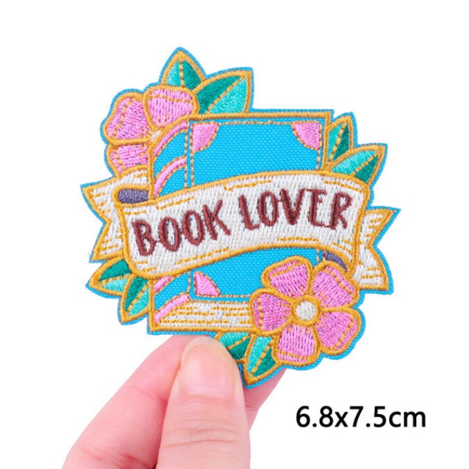 Bücher Liebhaber Bügelbild, Aufnäher, Patches von WildUnknownXStitch