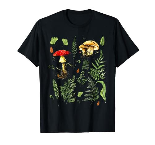 Farn & Mushroom Cottagecore Botanik Idee für Frauen & Pilz T-Shirt Farn & Mushroom Cottagecore Botanik Idee für Frauen & Pilz T-Shirt von Wildflower & Botanical Cottagecore Ideas For Women