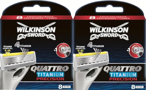 Wilkinson Sword Quattro Titanium Präzisions-Rasierklingen, 16 Stück Wilkinson Sword Quattro Titanium Präzisions-Rasierklingen, 16 Stück von Wilkinson Sword