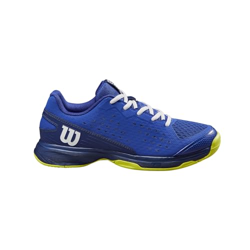 Wilson Rush Pro Tennis Shoe, Bluing/Blue Print/Safety Yellow, 34 2/3 EU von Wilson