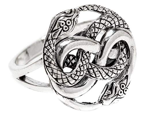 Windalf Zauber Ring AURIN 1.8 cm Schlangen Schmuck 925 Sterlingsilber (Silber, 54 (17.2)) von Windalf