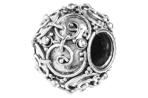 Windalf Bohemia Bartperle ASKUR 13 mm Vikings Haar-Schmuck Handarbeit 925 Sterlingsilber von Windalf