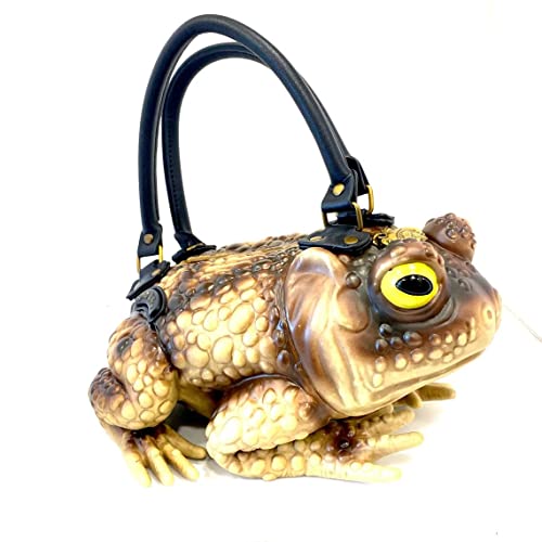 Windy Willow Toad Bag Handtasche Hexe Frosch Cottagecore Goblincore Niedlich Ästhetisch Hellbraun und Braun, Hellbraun von Windy Willow