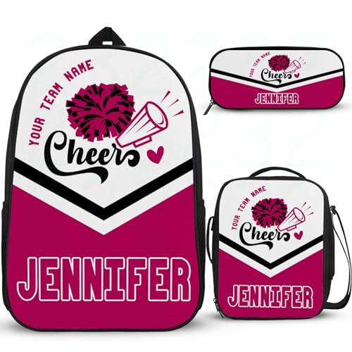 Interessanter Schulrucksack für Jungen, personalisierbar, für Mädchen, Grundschule, Büchertasche, Schulrucksack für Jungen, mit Lunchbox, Federmäppchen, 3 Stück von Wintarn