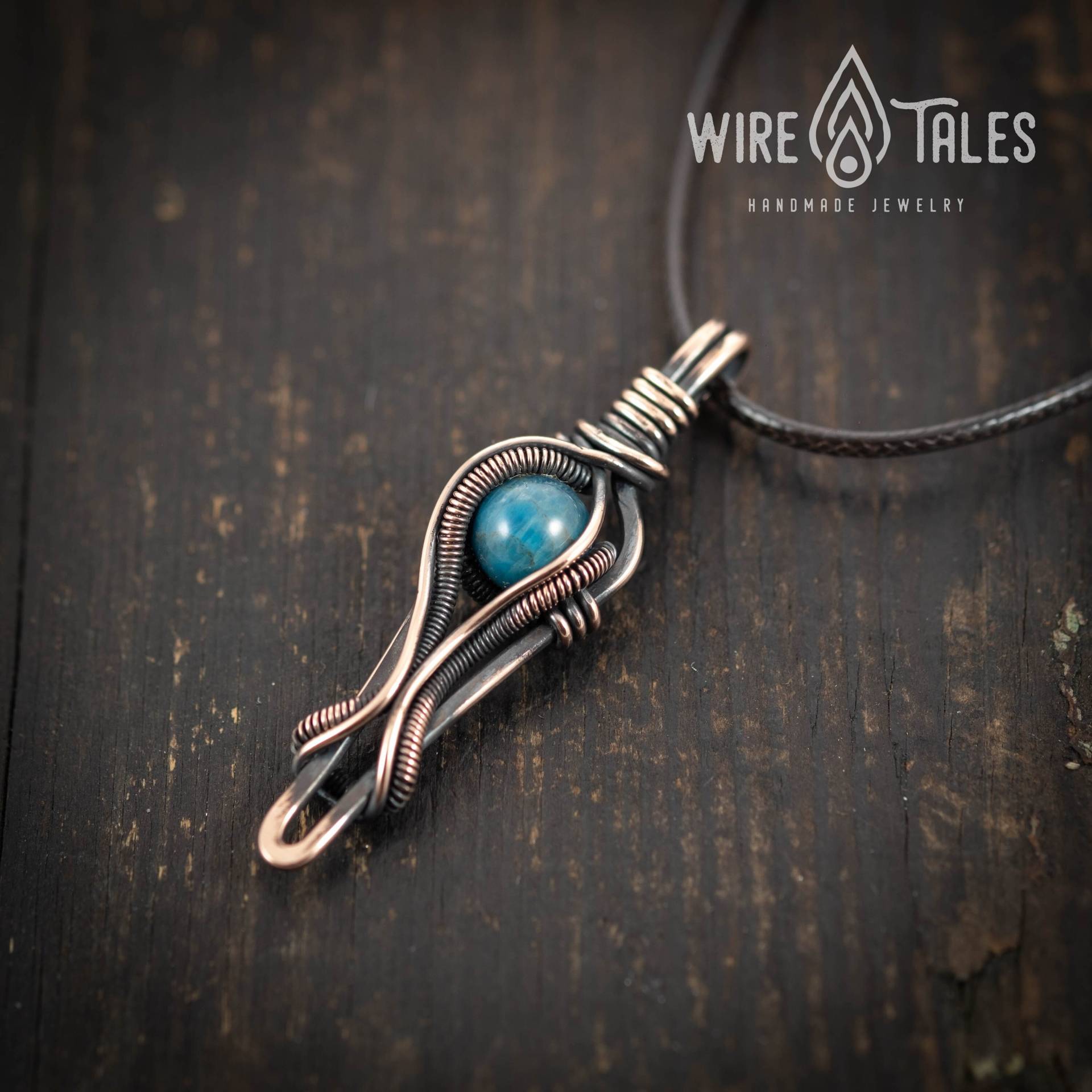 Wire Wrapped Anhänger Für Motivation, Apatit Kristall Halskette, Draht Gewickelt Handgemachter Schmuck, Elfen Einzigartige Geschenke Frauen von WireTales