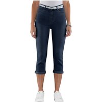 Witt Damen Caprijeans inkl. Glitzer-Gürtel, Stretch-Qualität, blue-stone-washed von Witt