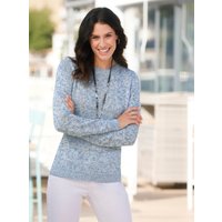 Witt Damen Pullover, ecru-jeansblau-meliert von Witt