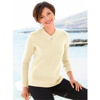 Witt Damen V-Ausschnitt-Pullover, ecru von Witt