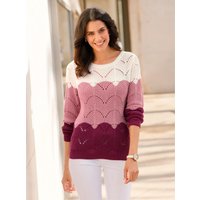 Witt Damen Pullover, malve-ecru-gemustert von Witt