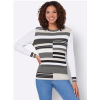 Witt Damen Pullover, anthrazit-weiß-gemustert von Witt