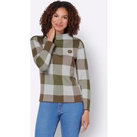 Witt Damen Pullover, oliv-ecru-gemustert von Witt