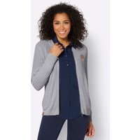 Witt Damen Strickjacke, steingrau-weiß-meliert von Witt